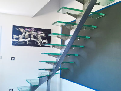 glass stairs