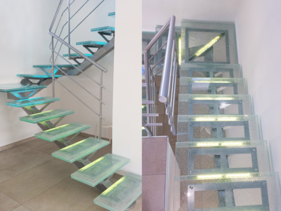bespoke glass stairs