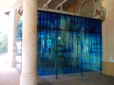 decorative glass façade