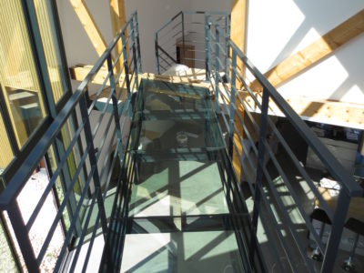 bespoke toughened laminated glass walkway