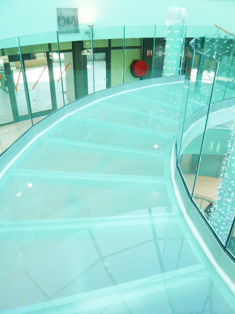 glass stair, glass staircase