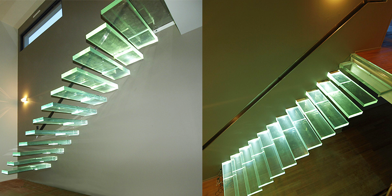 Glass stairs 
