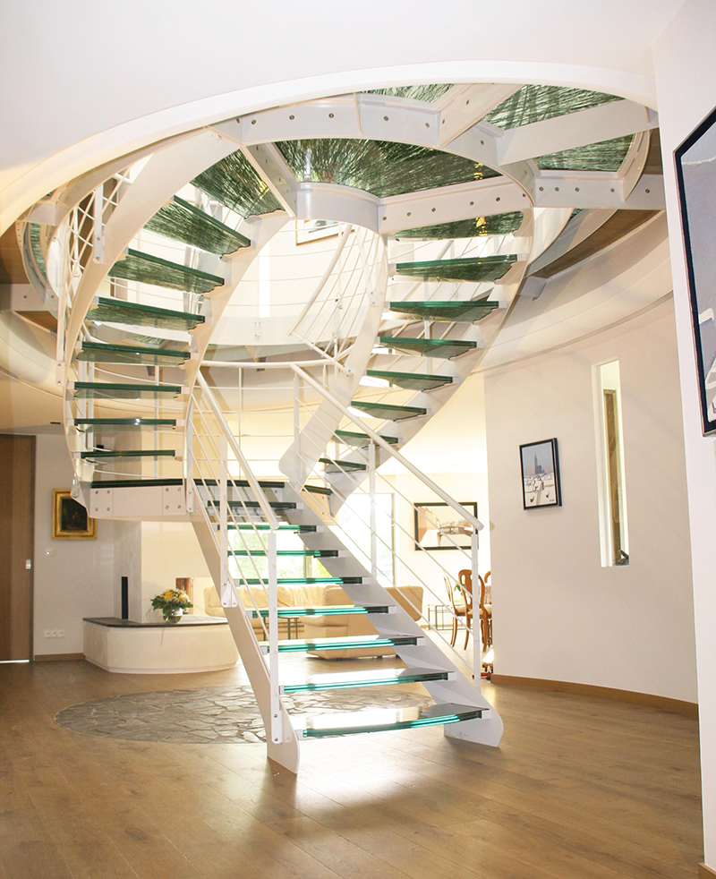 glass stairs 