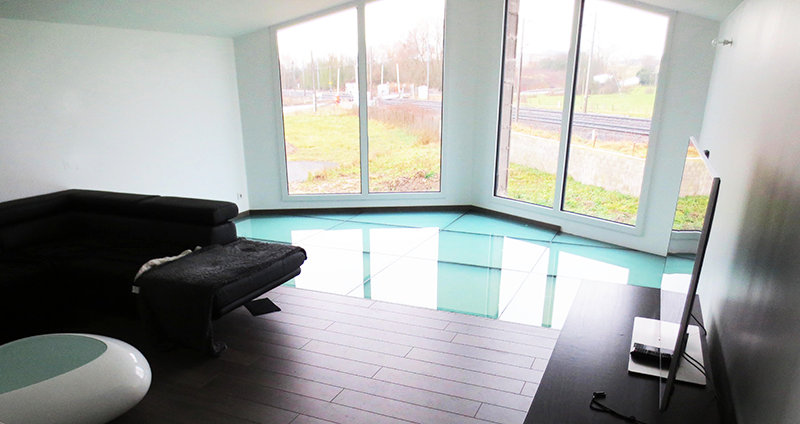 glass floor, glass flooring