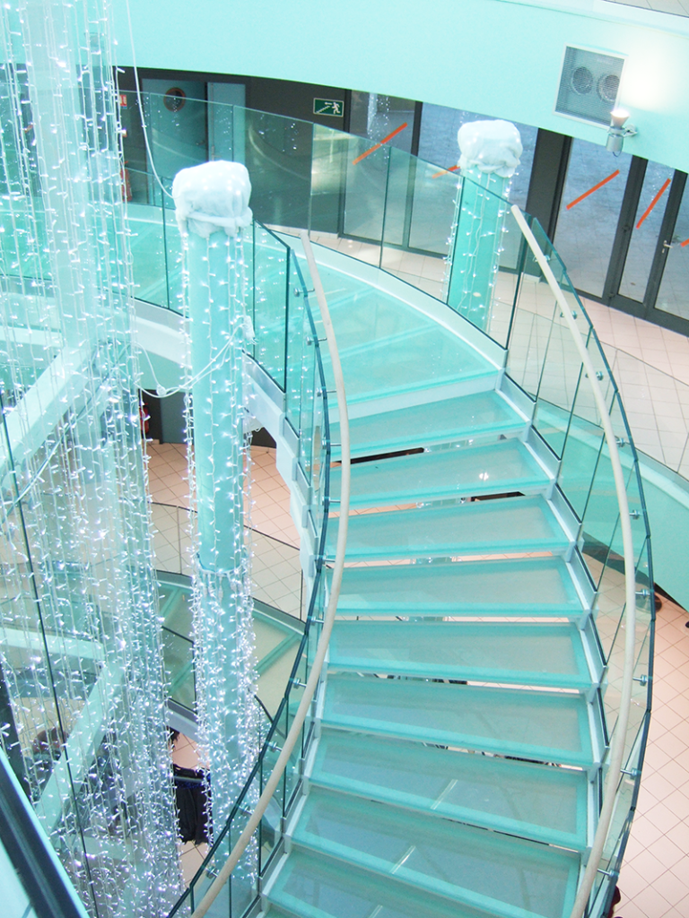 Glass stairs 