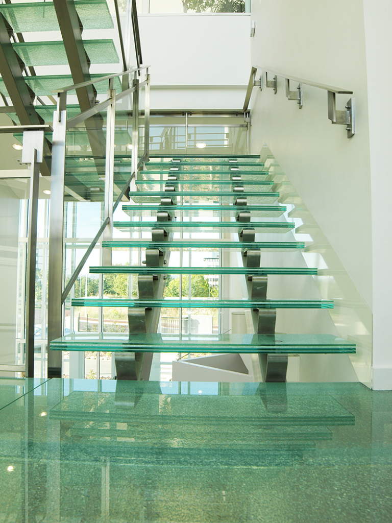 Glass stairs 