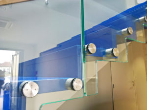 glass railing points fixing system