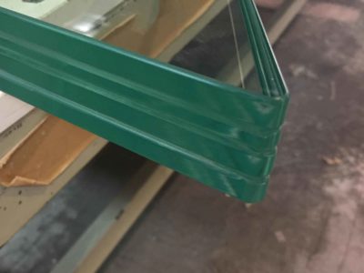 glass door made of bespoke laminated glass