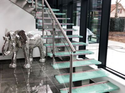made to measure glass staircase