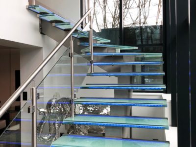 made to measure glass staircase