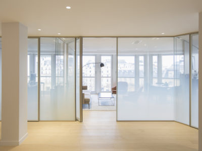 decorative glass partition