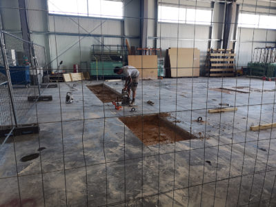 concrete slab cut