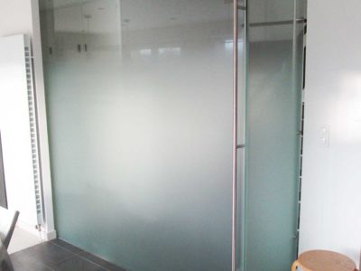 frosted glass sliding door