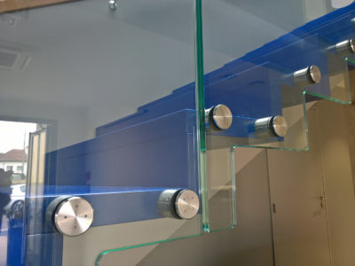 glass handrail fixing xith points