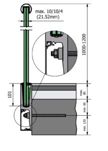 glass railing on rail onlevel