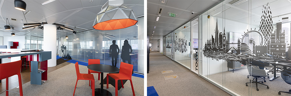 Interior glass partition