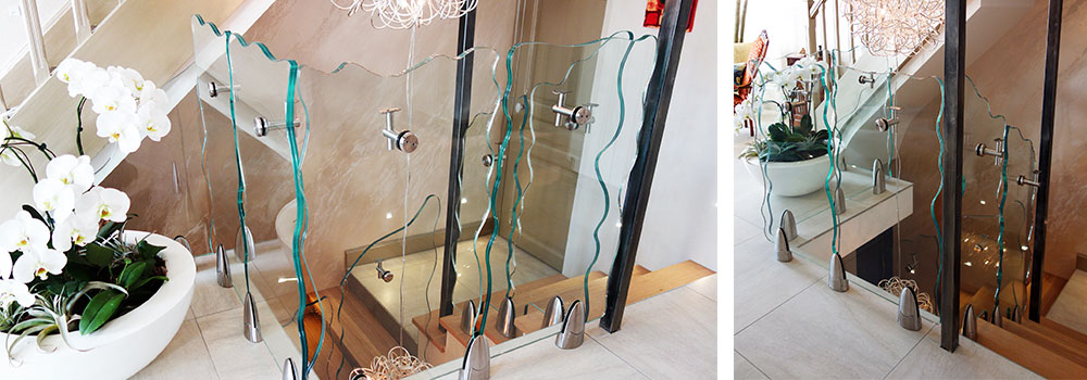 specific glass railing