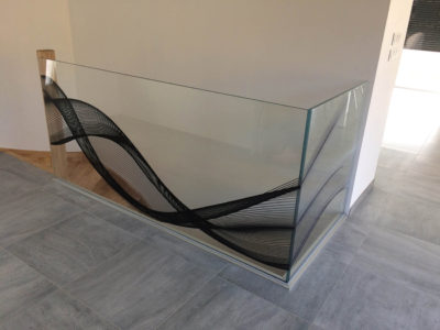 Image glass railing